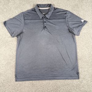 Adidas Golf Feeder Stripe Polo Shirt Mens Performance Stretch Blue Size 2XL XXL